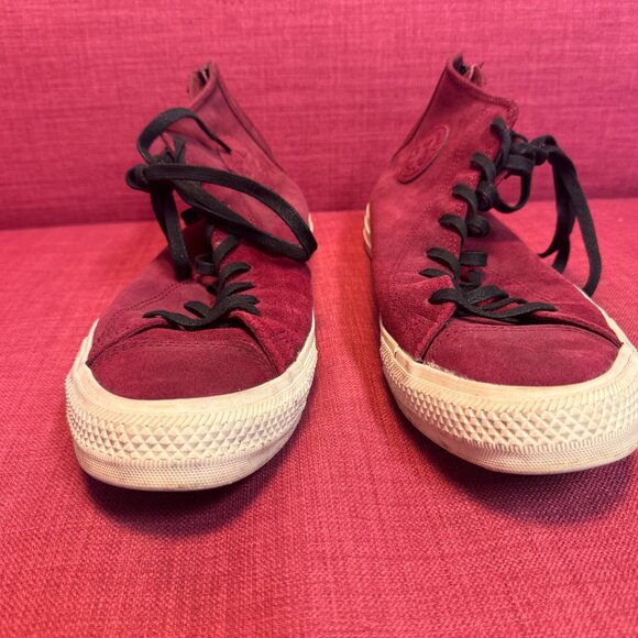 **RARE** Deep Red, Converse Chuck Taylor's, High-Top, Suede, with Back Zip-ins! - Picture 10 of 10